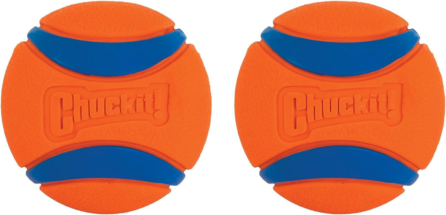 Chuckit Ultra Ball Dog Toy, Medium (2.5 Inch Diameter) Pack of 2, for Breeds 20-60 Lbs