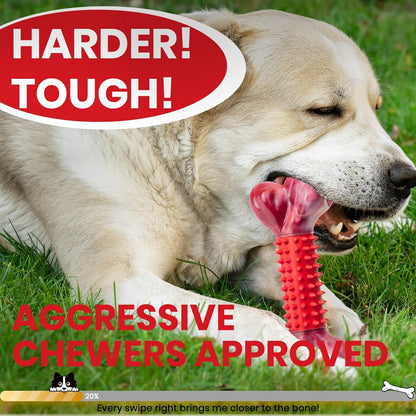 Tough Dog Toys for Aggressive Chewers Large Breed, Chew Toys, Bones Made with Nylon and Rubber, Big Indestructible Toy, Medium Puppy Teething Chew