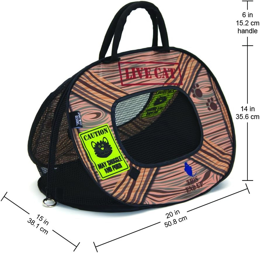 Sportpet Designs Pop Open Cat Carrier (Pattern)