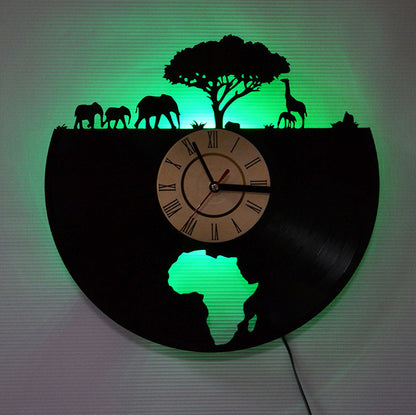 Vinyl Record Light Wall Wall Creative Vinyl Clock Night Light