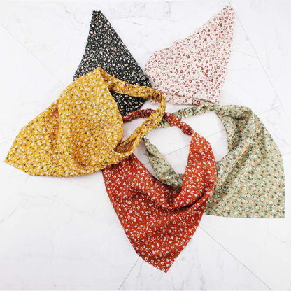 Floral Hair Scarf Headband 5 Pcs Hair Bandanas Chiffon Boho Headbands for Women Elastic Head Bandana for Women Girls Hair Accessories