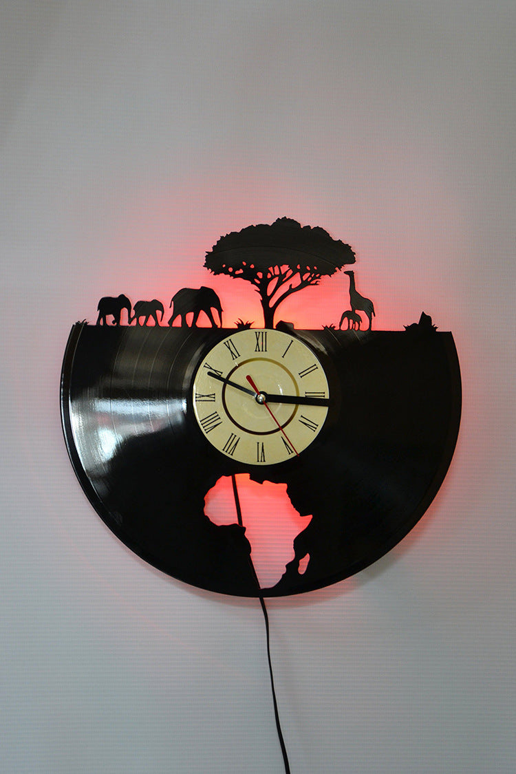 Vinyl Record Light Wall Wall Creative Vinyl Clock Night Light