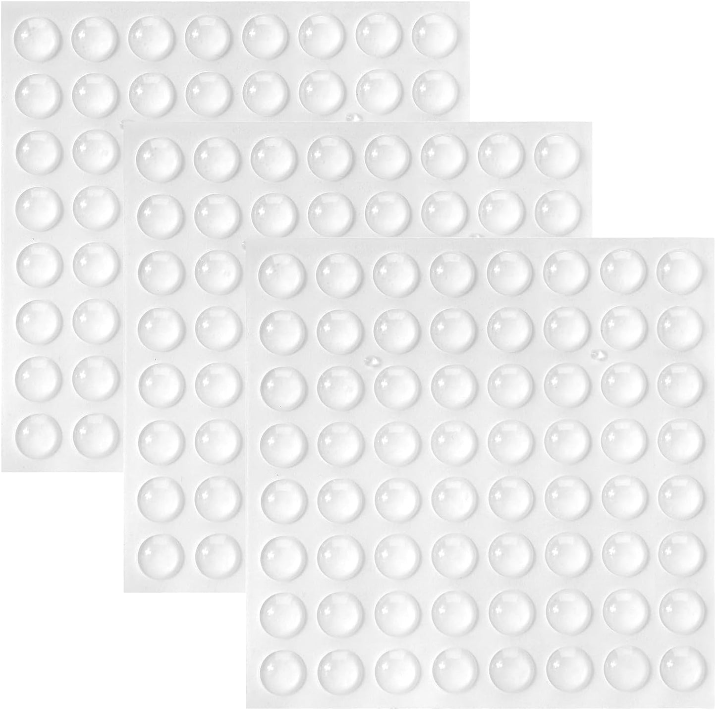 192-Piece Transparent Half-Round Cabinet Bumpers - Self-Adhesive, Shock-Absorbent, Quiet Designc