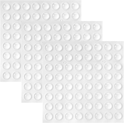 192-Piece Transparent Half-Round Cabinet Bumpers - Self-Adhesive, Shock-Absorbent, Quiet Designc