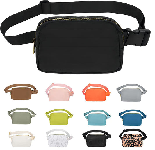 Waist Pack for Running Fanny Pack for Women and Men Crossbody Belt Bag Bum Bag with Adjustable Strap for Sports Black