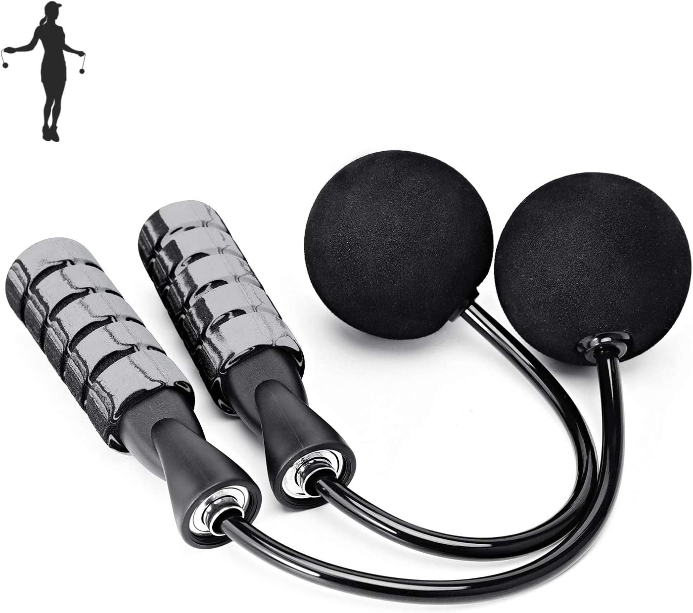 Jump Rope, Training Ropeless Skipping Rope for Fitness, Adjustable Weighted Cordless Jump Rope for Men Women Kids