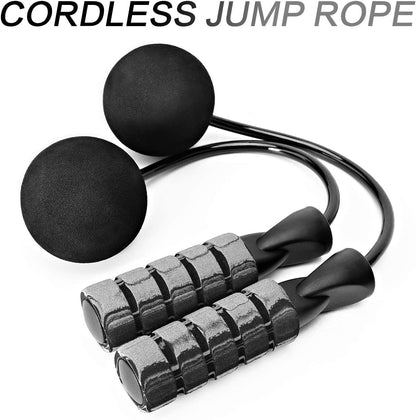 Jump Rope, Training Ropeless Skipping Rope for Fitness, Adjustable Weighted Cordless Jump Rope for Men Women Kids