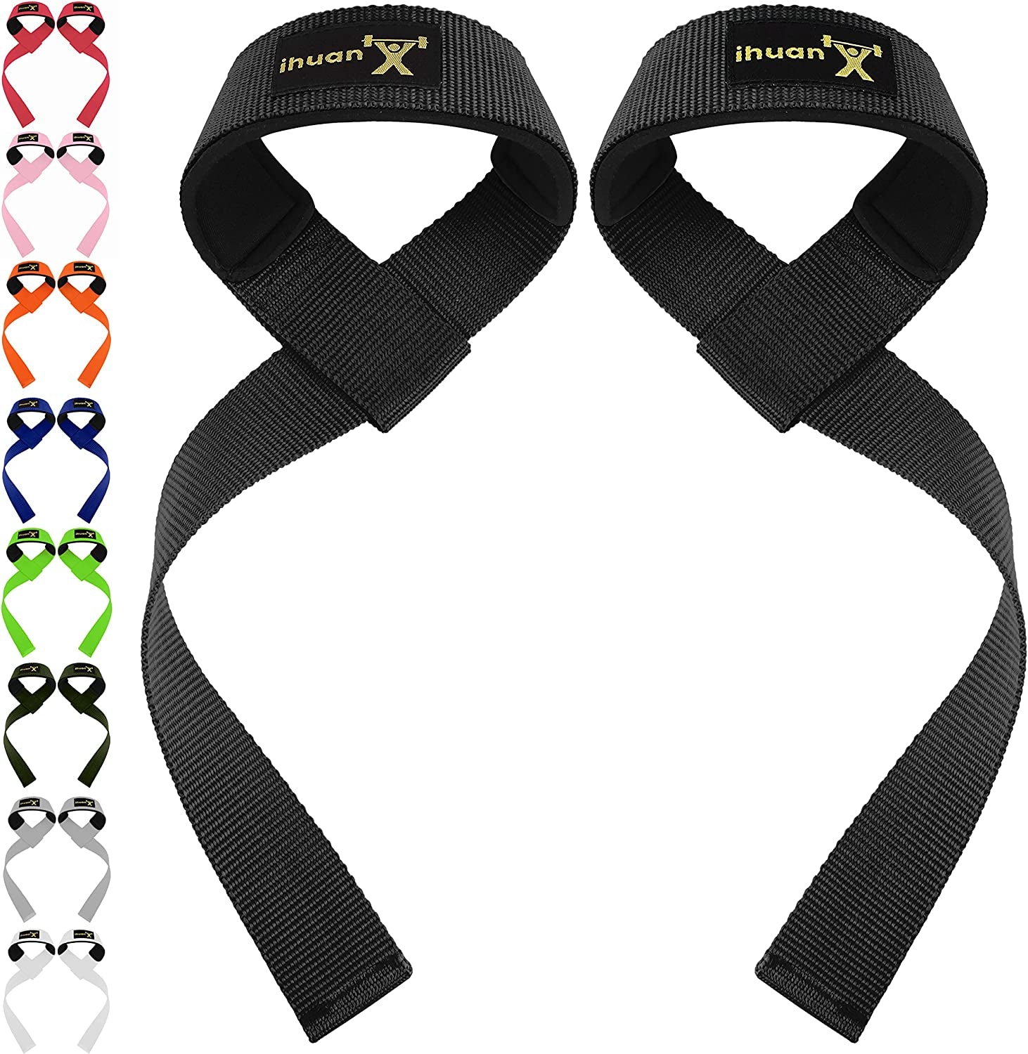 Wrist Straps for Weight Lifting - Lifting Straps for Weightlifting | Gym Wrist Wraps with Extra Hand Grips Support for Strength Training | Bodybuilding | Deadlifting